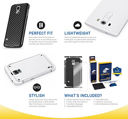 Armorsuit MilitaryShield Black Carbon Fiber Skin Wrap Film + HD Clear Screen Protector for LG Optimus 4X HD - Anti-Bubble Film