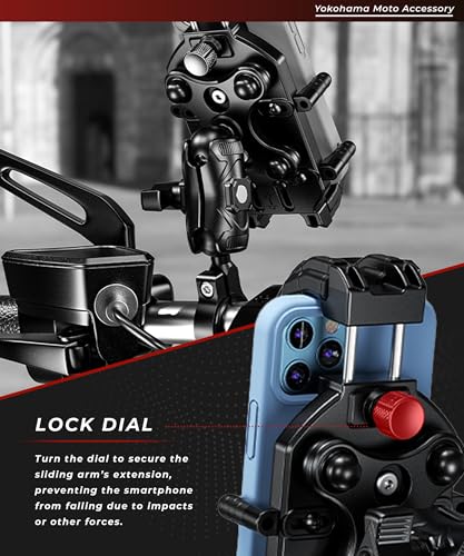 Kaedear Vibration-Resistant Motorcycle Phone Mount, KDR-M26C - style: Standard / 1" Ball