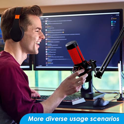 Youshares Quadcast Mount Adapter for HyperX Microphone, Replacement Adapter for Boom Arm - color: 02_Black