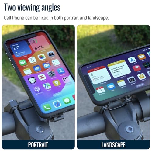 Bike Phone Mount,Aluminum Handlebar Out Front Bicycle Holder,Quick Lock - color: 【1st Gen】Handlebar Mount-Orange