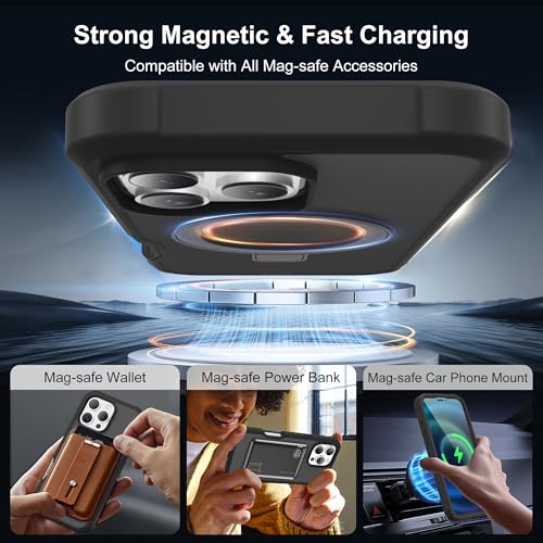Compatible with iPhone 16 Pro Max Case with Stand 6.9",Black - color: Black, size: Iphone 16 Pro Max