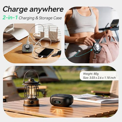 Tensea Portable Charging Case Compatible with Oura Ring Gen 5 & Gen 4 & 3 | (Official Charger NOT Included), 2000mAh Wireless Power Station, Universal Fit, 30-Day Runtime Charger Accessories - color: Black