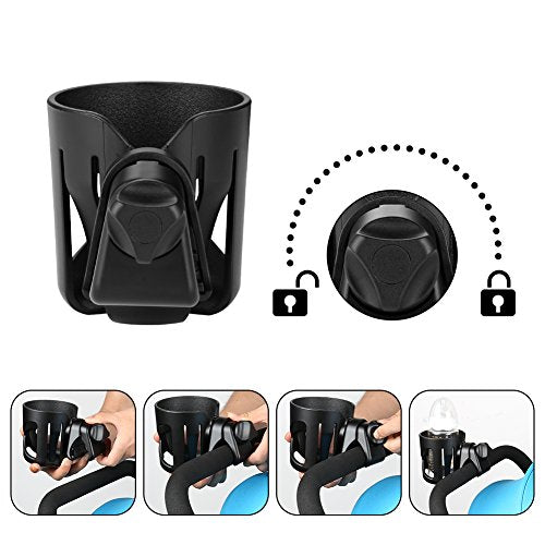 Accmor Stroller Cup Holder, Cup Holder for Walker Bike Wheelchair - color: All Black