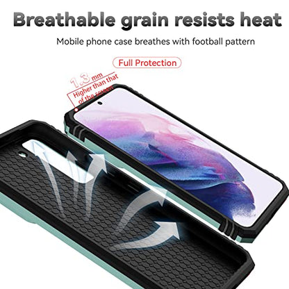 for Samsung Galaxy S22 Case with Camera Lens Cover Screen Protector, Dual Layer Military-Grade Drop Tested Magnetic Ring Holder Kickstand Protective Phone Case for Samsung Galaxy S22 5G (Dark Green) - color: Dark Green with camera cover Military-Grade