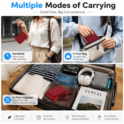 khanka Case for INIU Ultra Mini 10000mAh 45W Fast Charging Power Bank,Red - color: red