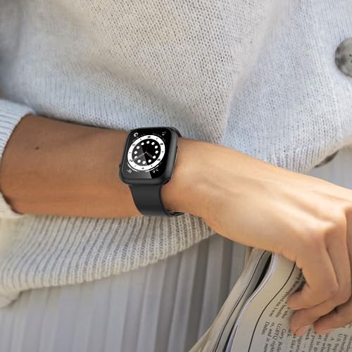[2 Pack] Bumper Case for Apple Watch SE3/SE2/SE/Series 6/5/4 40mm, Black - color: Black+Black, size: 40 mm SE/Series 6/5/4