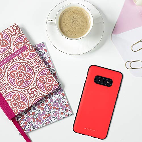 GOOSPERY Magnetic Door Bumper Compatible with Galaxy S10e, Card Holder Wallet Case Easy Magnet Auto Closing Protective Dual Layer Sturdy Phone Back Cover - Red - color: Red, size: Galaxy S10E