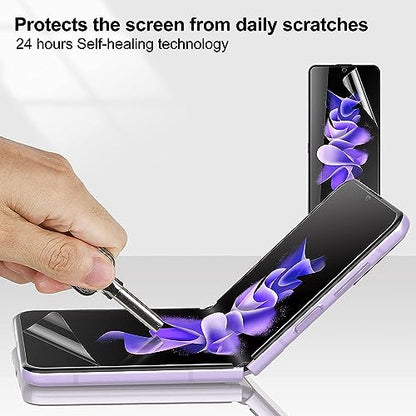 High Sensitivity Hydrogel Screen Protector for Samsung Galaxy Z Flip 6 / Z Flip 7 FE, 2 Pieces Upgraded Transparent Soft TPU Protective Film - color: Galaxy Z Flip 6 / Z Flip 7 FE