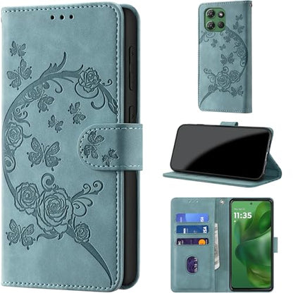 Wallet Case for Motorola Moto G Power (2025), Green | RFID Blocking, Magnetic Closure, Card Holder, Kickstand, Shockproof Flip Cover - color: Green