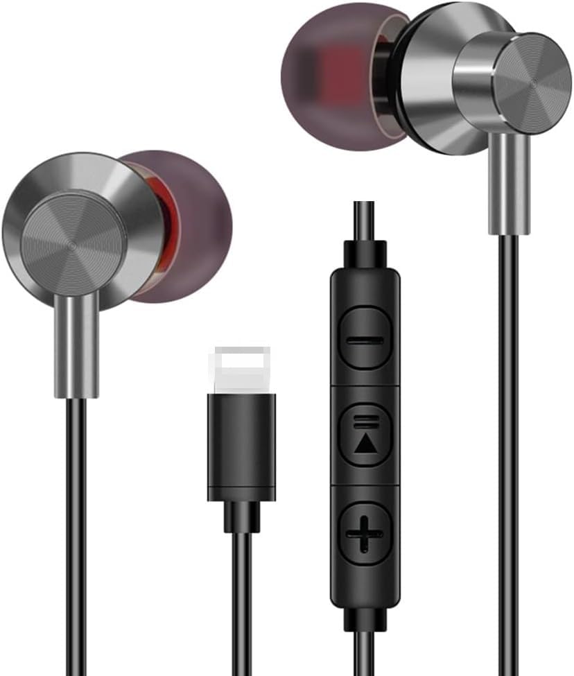 Earphones Wired in Ear Headphones Earbuds for iPhone 14/14 Pro Max /13/13 Pro Max/ 12/12 Mini 11 Pro/11 Headphones - color: 1 pack-silver