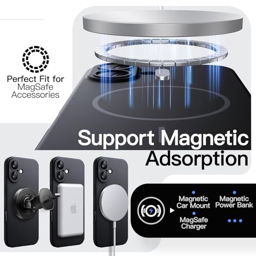 JETech Magnetic Slim Case for iPhone 17, Black - color: Black, size: iPhone 17