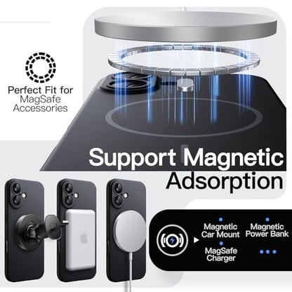 JETech Magnetic Slim Case for iPhone 17, Black - color: Black, size: iPhone 17