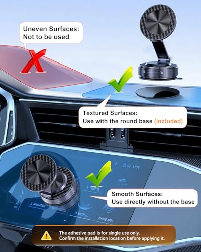 for MagSafe Car Mount, Vacuum Magnetic Car Phone Holder Stand for Your Car - color: Black 4