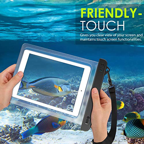 MoKo Waterproof Tablet Case, IPX8 Dry Bag for Devices Up to 12 in | Compatible with iPad 10th, iPad Pro 11 2022, iPad Air 5/4/3/2, iPad 10.2, iPad Pro 10.5/9.7, Samsung Tab S4/S3/S2/Tab A 9.7 - color: Clear