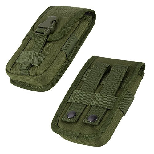 Tactical Phone Holster Pouch Case, Molle Gadget Bag Molle Attachment Belt Holder Waist Bag for 4.7"-6.9" with US Flag Patch for iPhone 18 Pro Max/17 Pro/16 Pro/15 Pro - color: Green