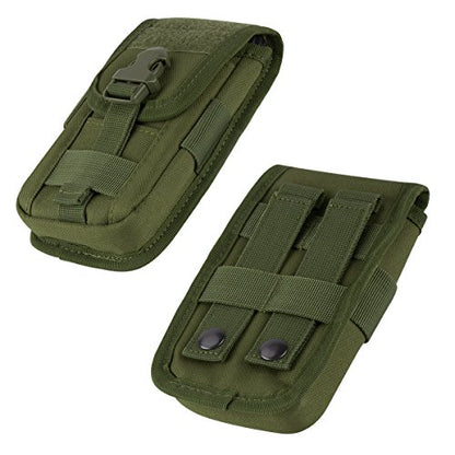Tactical Phone Holster Pouch Case, Molle Gadget Bag Molle Attachment Belt Holder Waist Bag for 4.7"-6.9" with US Flag Patch for iPhone 18 Pro Max/17 Pro/16 Pro/15 Pro - color: Green