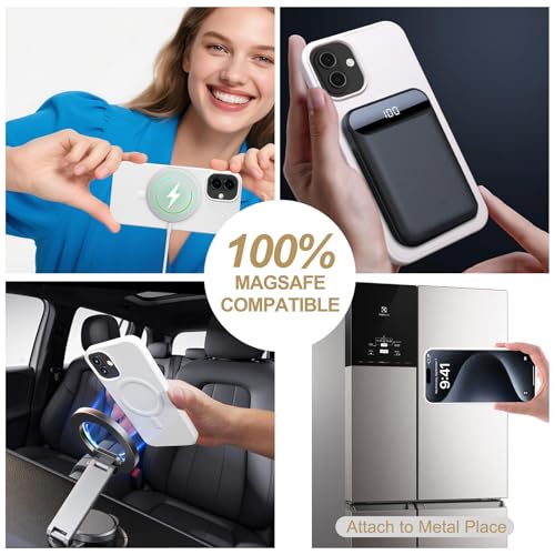 Harryshell Compatible with iPhone 17 Case Wallet Multi Zipper Detachable Removable Cover Purse with RFID Blocking Card Slots Holder Mirror Crossbody Strap (Compatible with Magsafe - White) - color: Compatible with Magsafe - White, size: iPhone 17