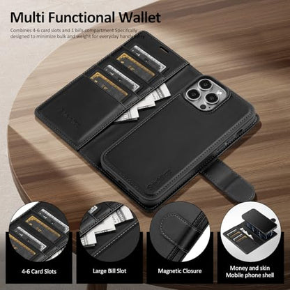 Shieldtop Compatible with MagSafe iPhone 13 Pro Wallet Case,Black - color: Black, size: iPhone 13 Pro - 6.1"