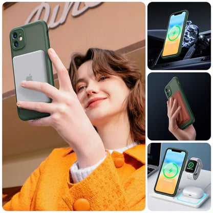 TOCOL for iPhone 11 Case, Compatible with MagSafe, Alpine Green - color: Alpine Green, size: Iphone 11