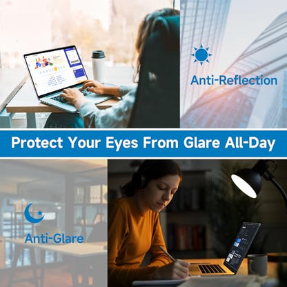 2 Pack 16 Inch 16:10 Anti Blue Light Laptop Screen Protector, Reduce Eye Strain Anti Glare Screen Protector for 16’’ with 1920x1200 Resolution Laptops, Not for 16.1'' - size: 16 inch