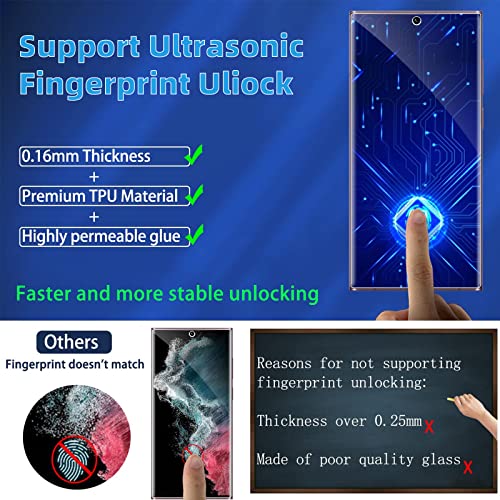 TPU Privacy Screen Protector for Samsung Galaxy S22 Ultra, 3 Pack - size: Samsung Galaxy S22 Ultra