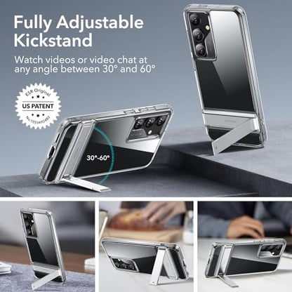 ESR for Samsung Galaxy S24 Ultra Phone Case, 3 Stand Modes Kickstand for S24 Ultra Cover, Military-Grade Drop Protection, Slim Fit, Boost Series Case, Clear - color: Boost-Clear