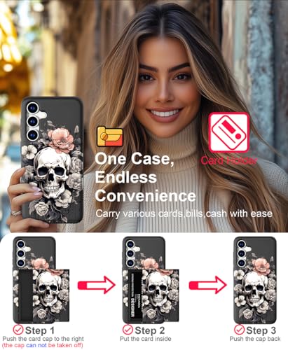 for Samsung Galaxy S24 / S25 Case - Black Bone Skull - color: Black Bone Skull