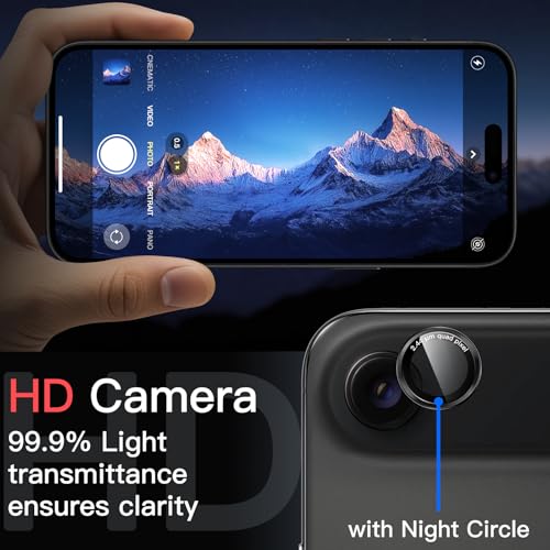 JETech Camera Lens Protector for iPhone Air, Black+Red, 1 Set - size: iPhone Air
