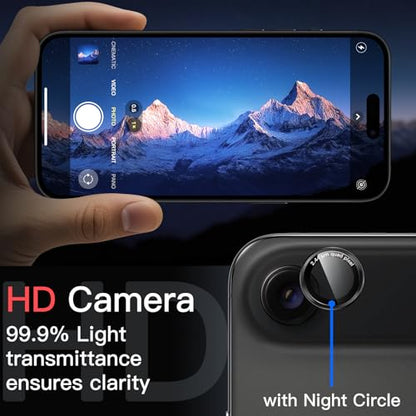 JETech Camera Lens Protector for iPhone Air, Black+Red, 1 Set - size: iPhone Air