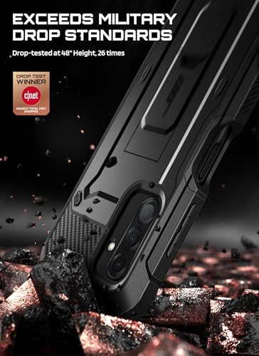 SUPCASE for Samsung Galaxy A17 5G Case with Screen Protector, Black | Built-in Kickstand, Belt Clip, Full-Body Heavy Duty Rugged Shockproof, Military-Grade Protection, Unicorn Beetle Pro - size: Galaxy A17