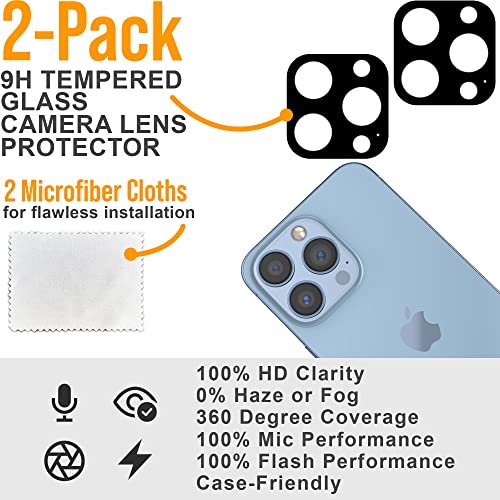 Scooch® Tempered Glass Multipack for iPhone 13 Pro, 3 Screen Protectors and 2 Camera Lens Protectors, Premium 9H Tempered Glass, Anti-Scratch, Anti-Fingerprint, Impact Resistant - size: iPhone 13 Pro