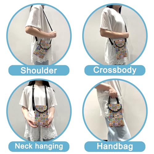 Neoprene Cell Phone Sleeve Pouch Case Bag with Crossbody Strap Neck Lanyard for Women 7.5 X 4.3 in Bohemian Style - color: Bohemian Style 1