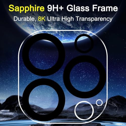 Ferilinso Camera Lens Protector for iPhone 13 Pro/13 Pro Max,Tempered Glass - size: 6.1 - 6.7 inches