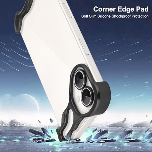 Frameless Phone Case Crafted for iPhone 16 Black - color: Aluminum Black, size: iPhone 16