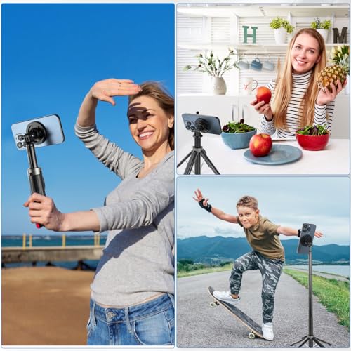 UTEBIT Phone Magnetic Tripod Holder Mount for MagSafe, iPhone Tripod Mount Adapter with Arca Base & 1/4" Screw Hole, Magnetic Phone Tripod Holder Adapter for iPhone 17/16/15/14/13/12 Series, Black - color: Magnetic Tripod New