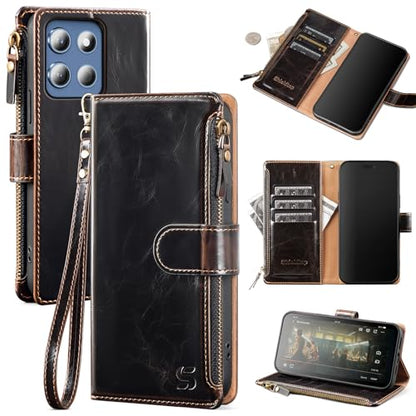 Shieldtop Compatible with Motorola Moto G Stylus 5G 2026/2025 Wallet Case with Card Holder,Women Men RFID Blocking PU Leather Flip Cover Wrist Strap Credit Card Slots Phone Case,Coffee - color: Coffee, size: Moto G Stylus 5G 2026 / 2025 - 6.7"