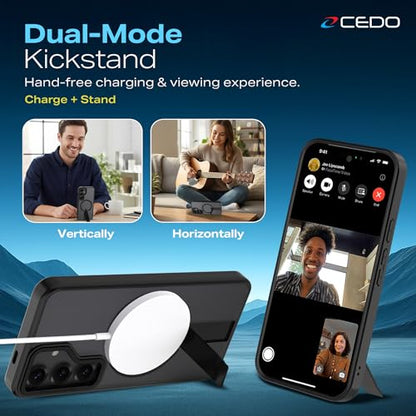 CEDO Magnetic Kickstand Case for Samsung S24, MagSafe Compatible Black - size: Samsung S24