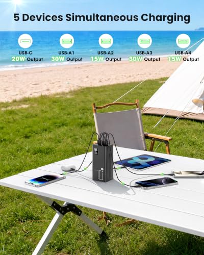 70000mAh Power Bank, 30W QC 3.0 Fast Charging Portable Charger - size: 70000mAh