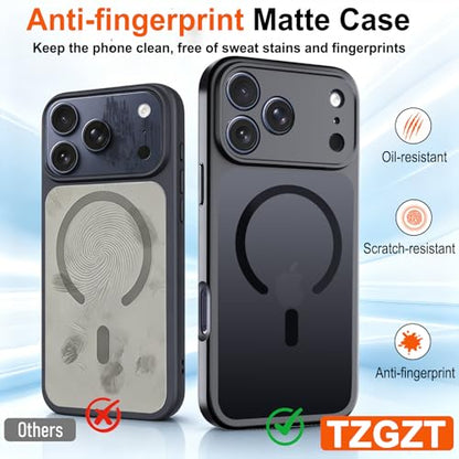 TZGZT Magnetic Case for iPhone 17 Pro Max, Compatible with MagSafe, Black - color: Black, size: iPhone 17 Pro Max