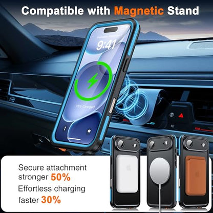 Oterkin Magnetic Stand for iPhone Air Case Waterproof IP68, Blue - color: Blue, size: iPhone Air 6.5''