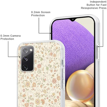 Case for Samsung Galaxy S20 FE, Clear, 2 Pack - color: Flower Bunny, size: Samsung Galaxy S20 FE (4G/5G)
