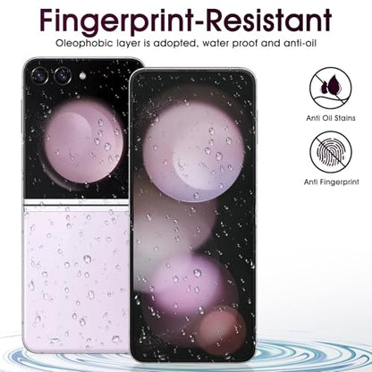 2 Sets Screen Protector for Samsung Galaxy Z Flip7-6.9", Front Flim + Back Flim Full Coverage HD Clear Scratch Resistant, Premium Folding - size: Samsung Galaxy Z Flip 7