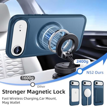 Magnetic for iPhone Air Wallet Case, Deep Blue - color: Deep Blue, size: iPhone Air