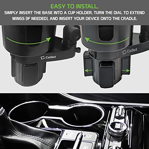 Cellet Tablet Mount with a Cup Holder Base Compatible for Apple iPad Pro, Air, Mini, Samsung Galaxy Tab, Surface Go (Extra Cup) - style: Tablet Extra Cup