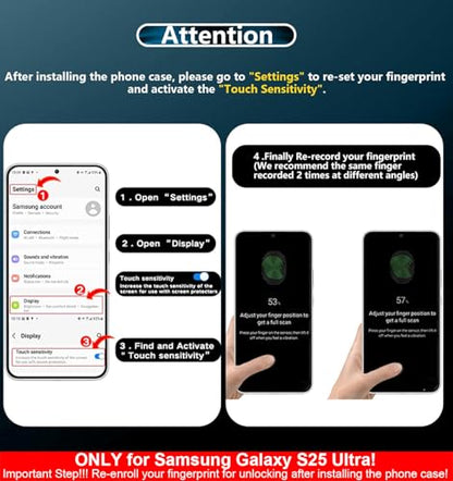 SPIDERCASE Only for Samsung Galaxy S25 Ultra Case Waterproof, Built-in Screen & Camera Lens Protector[IP68] [Military Grade Shockproof] Full Protection Only for S25 Ultra 6.9”, Black/Clear