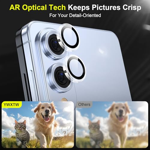 YWXTW Designed for Samsung Galaxy S25 Edge Camera Lens Protector, Individual Anti Scratch HD Clear Case Friendly Tempered Glass Camera Cover Screen Protector, 1 Set