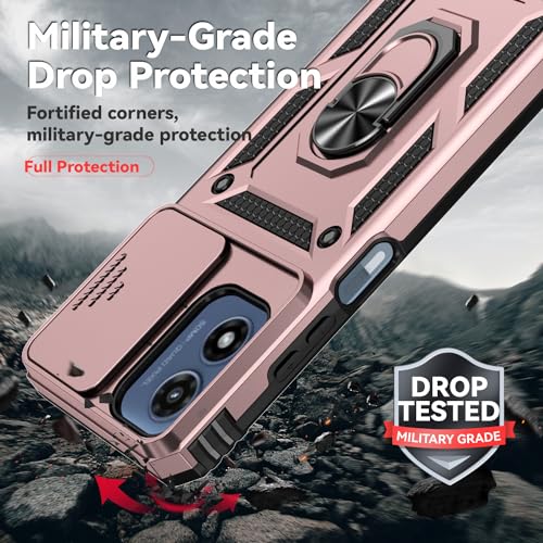 SunStory for Motorola Moto G Play 4G 2024 Case with Kickstand,Rose Gold - color: Rose Gold