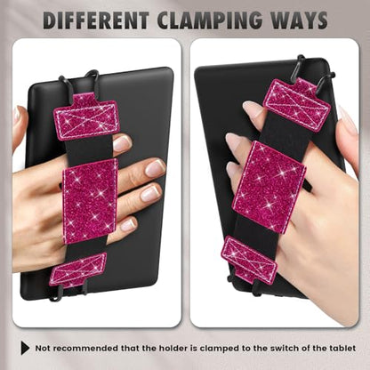 MoKo Soft Hand Strap for 6-8" Kindle eReaders Fire Tablet, Flash Rose - color: Flash Rose, style: Soft Pu Strap