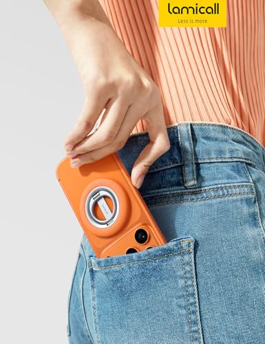 Lamicall for MagSafe Magnetic Phone Ring Grip, Super Magnet Orange Ring - color: Cosmic Orange