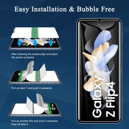 [2 Sets 6 Pack] for Samsung Galaxy Z Flip 4 Screen Protector - size: Z Flip 4